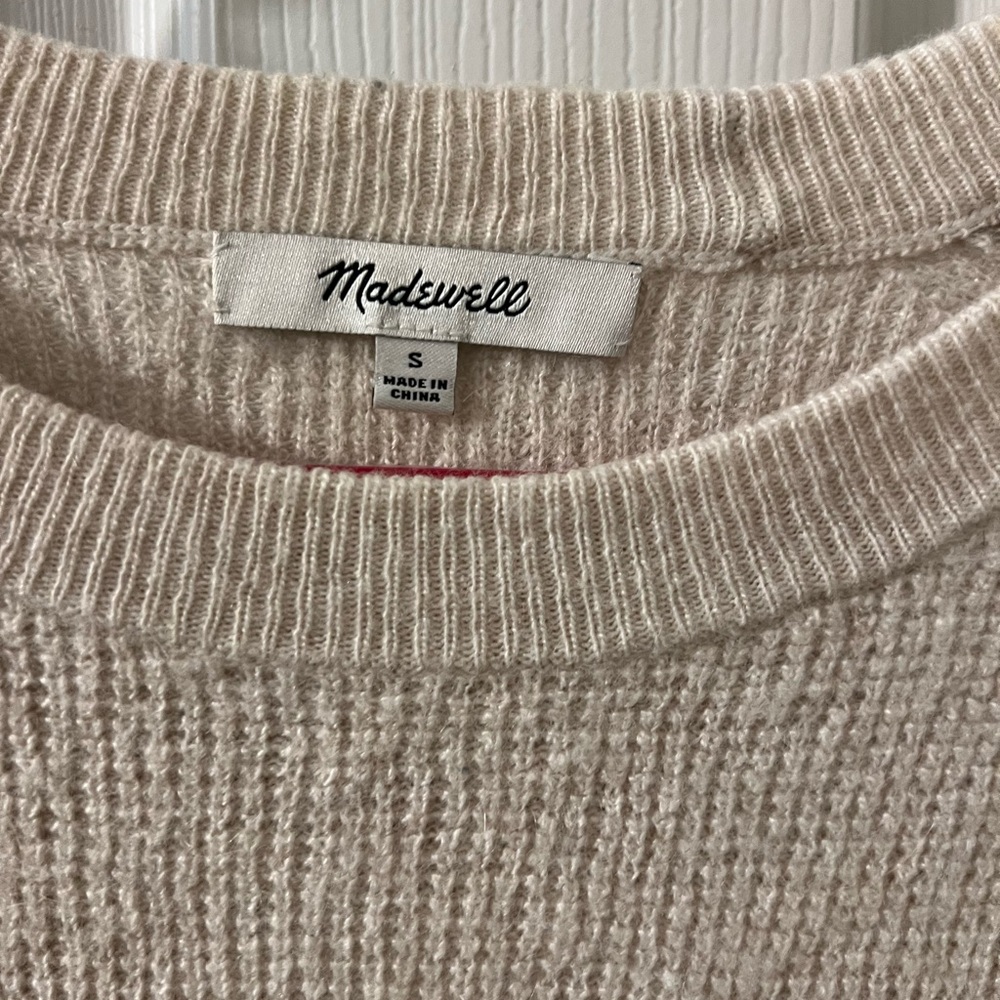 Madewell Two-Tone Raglan Crewneck Sweater - Picture 5 of 5